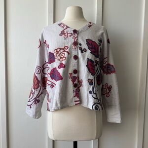 Orvis Button Front Jacket – Size M, Floral‎ Print